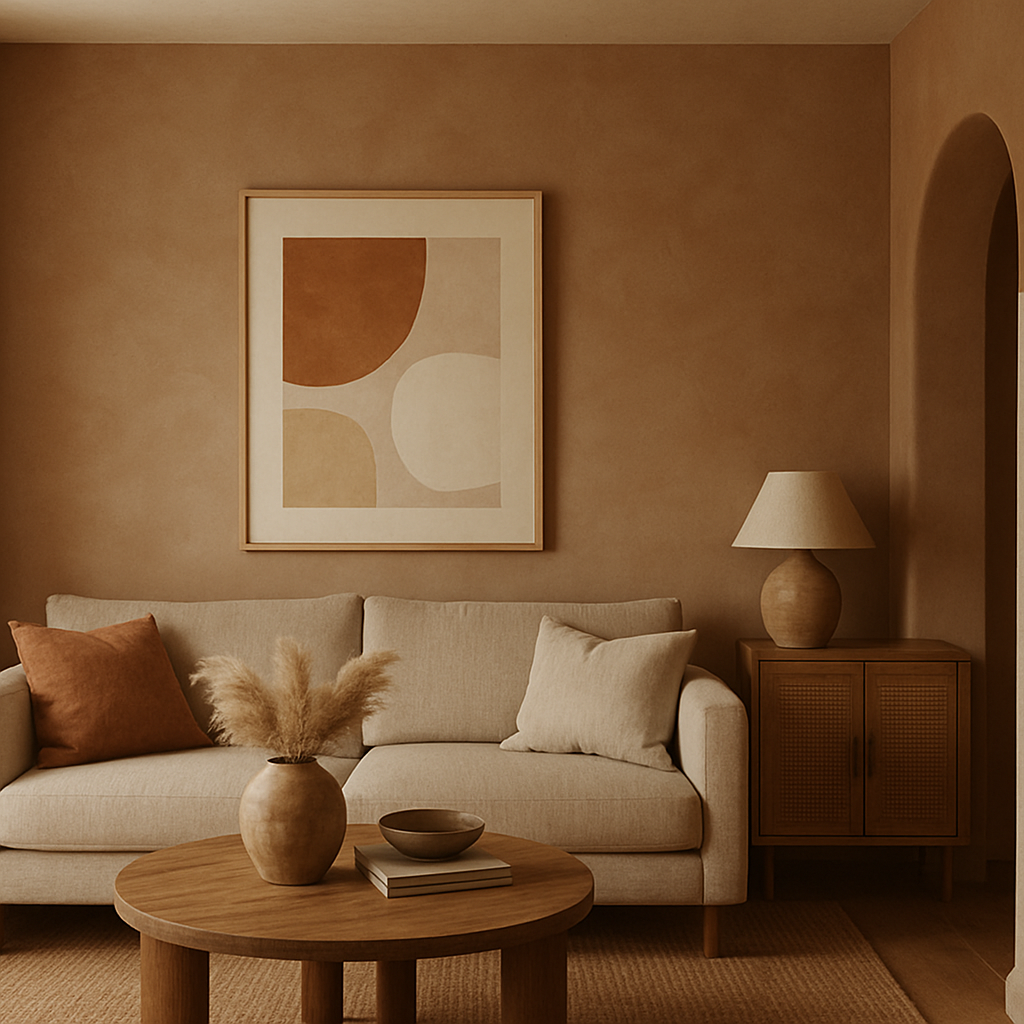 Earthy interior color palette