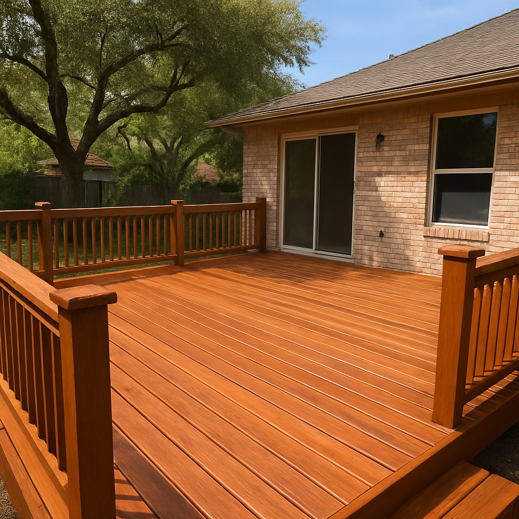 Beautifully stained deck in San Antonio