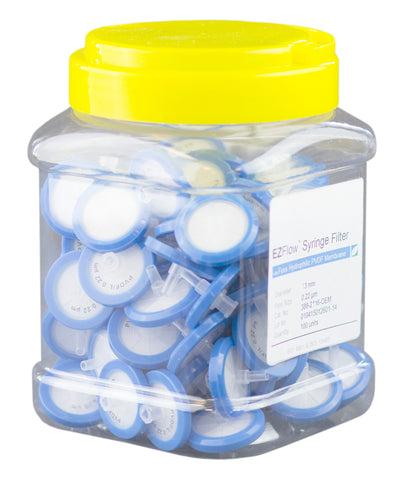 13mm Syringe Filter, .2&mu;m Hydrophilic PVDF, 100/pack
