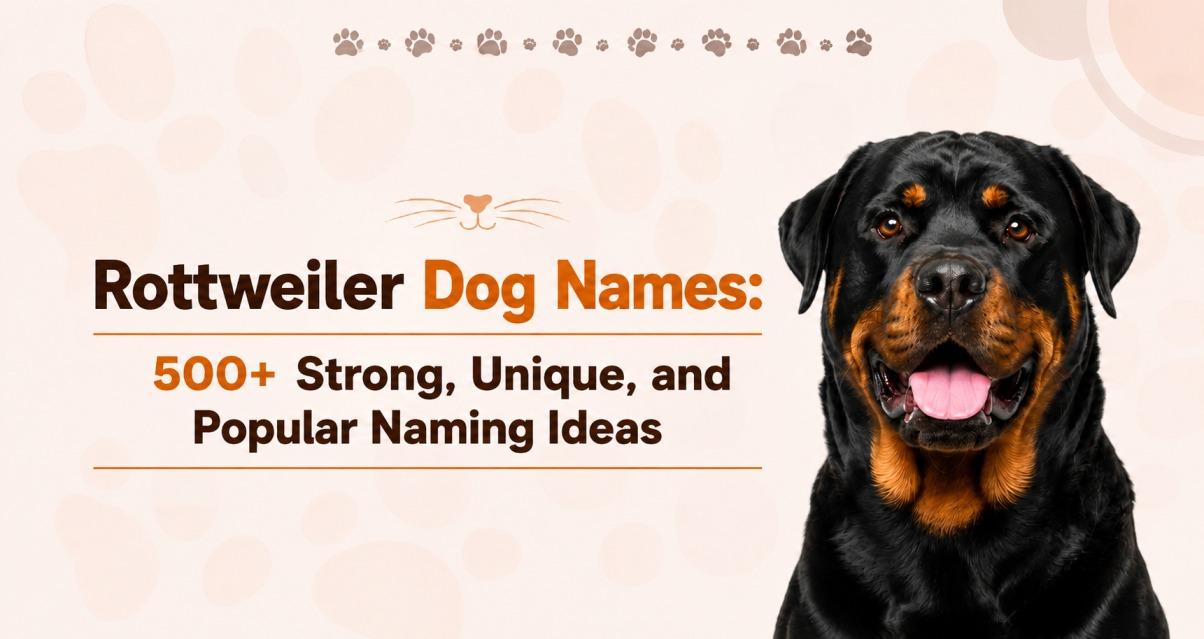 Rottweiler Dog Names: 500+ Strong, Unique, and Popular Naming Ideas