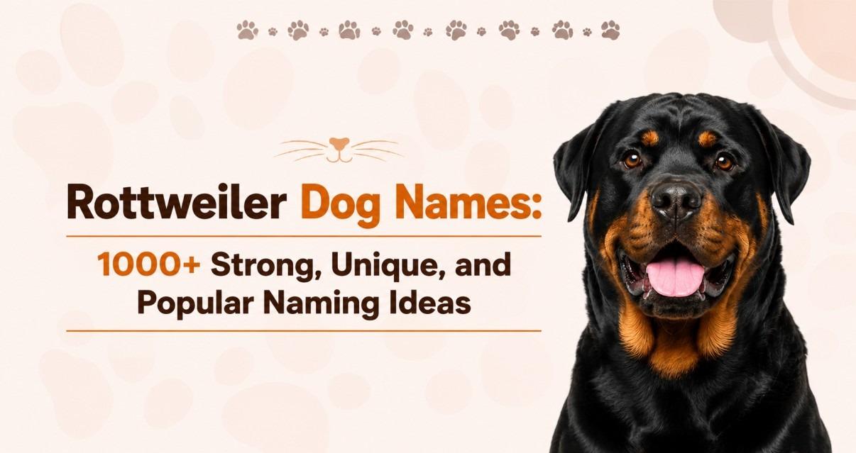 Rottweiler Dog Names: 1000+ Strong, Unique, and Popular Naming Ideas
